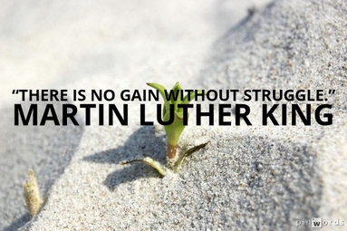 There is no gain without struggle.
