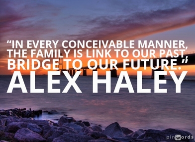 In every conceivable manner, the family is link to our past, bridge to our future.