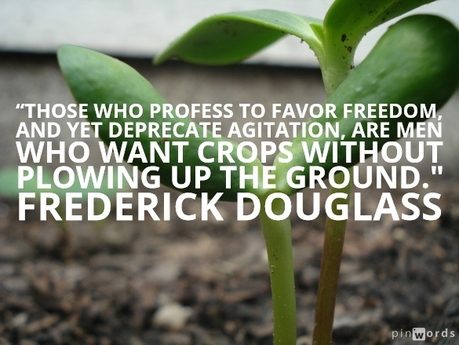 Those who profess to favor freedom, and yet deprecate agitation, are men who want crops without plowing up the ground.
