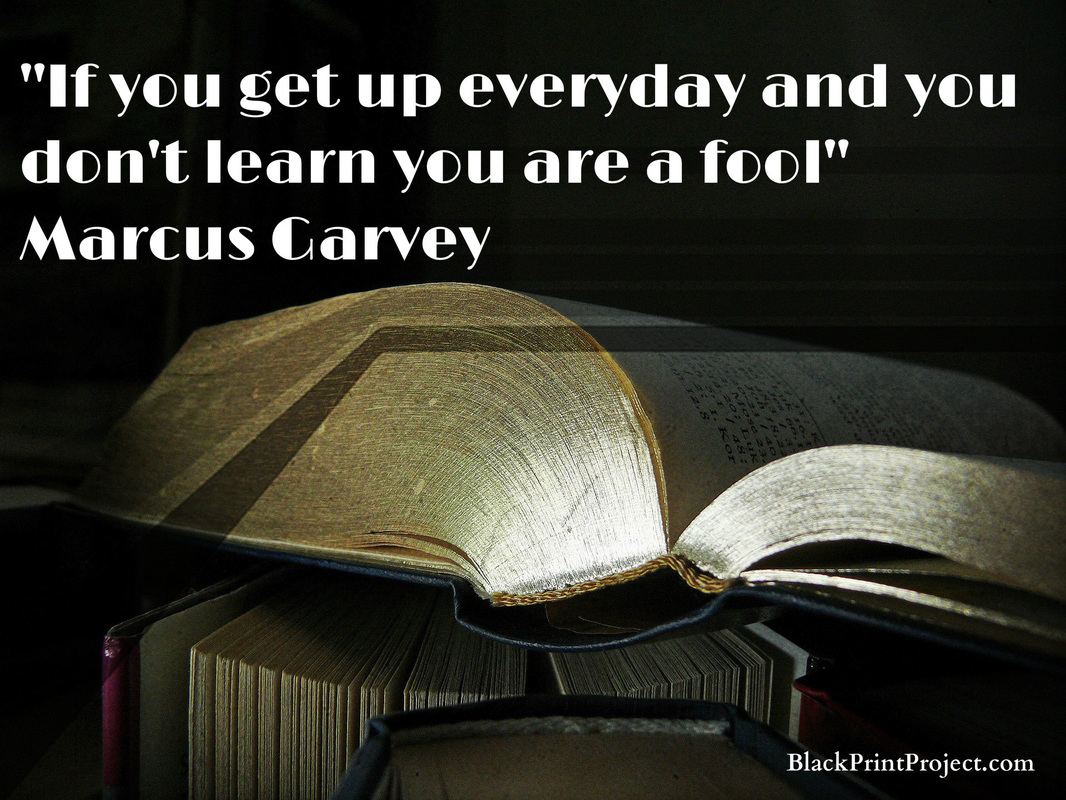 If you get up everyday and you don't learn you are a fool.~ Marcus Garvey